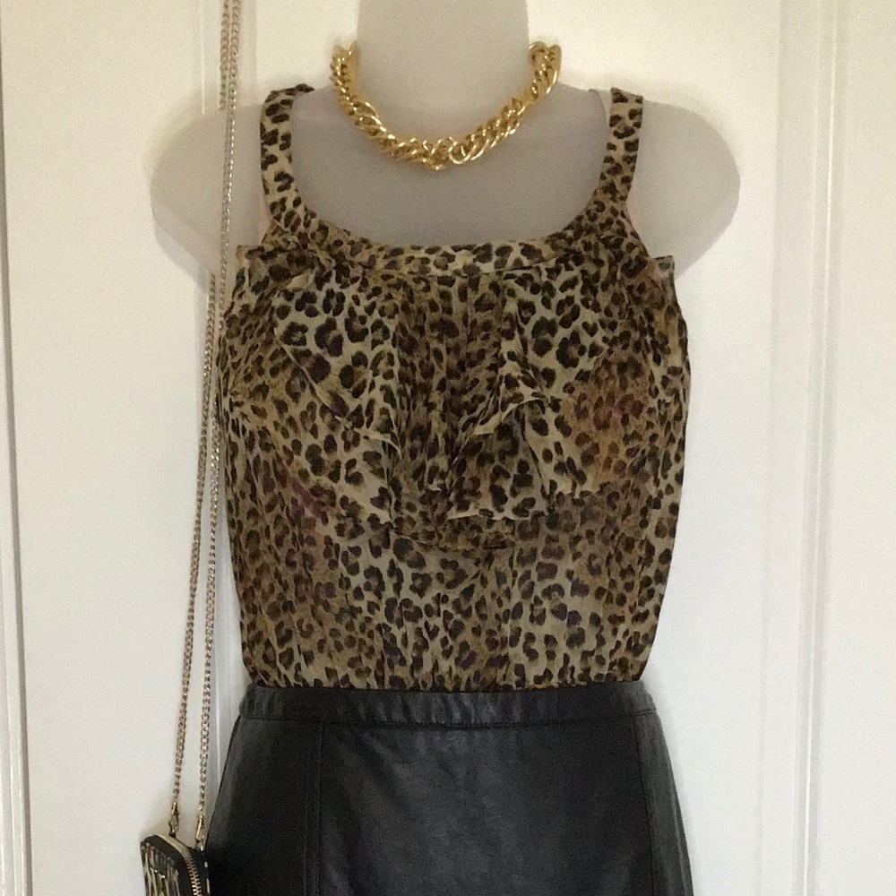 Faux leather pencil skirt